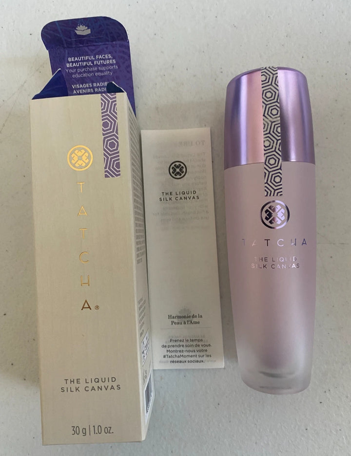 OEM Tatcha The Liquid Silk Canvas Primer Featherweight 1oz/30mL FULL SZ SEALED $55