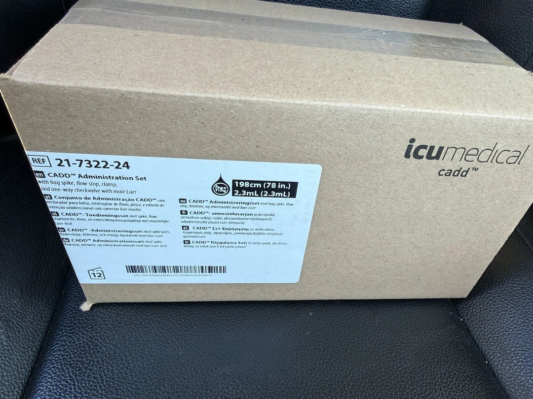 Smiths Medical CADD Administration Set 21-7322-24 IV 78 Inch Tubing No Ports EXP 4/6/2031