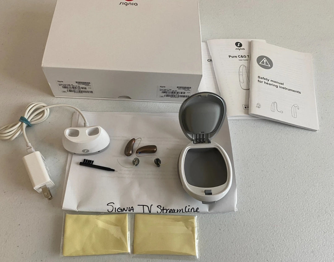 Signia Cros/ Pure C&amp;G T7ax + Charger for Single Deafness hearing losses