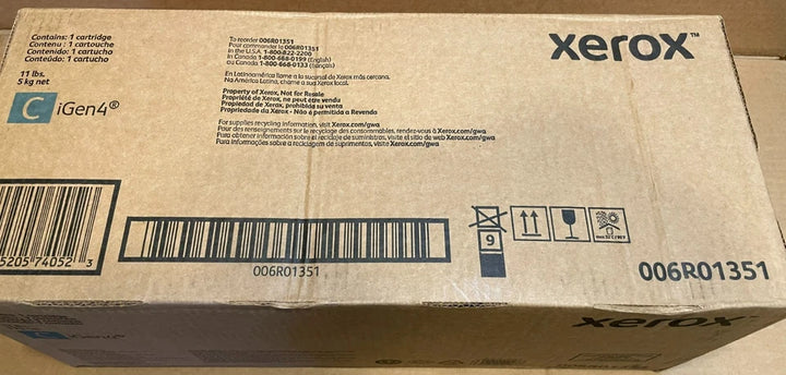 Xerox 006R01351 CYAN Ink Toner Cartridge iGen4 OEM
