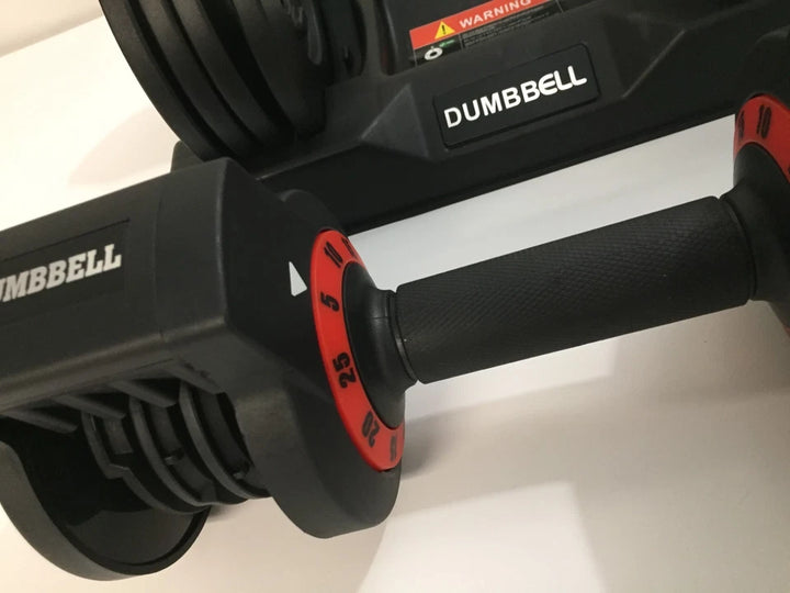 2 Adjustable Dumbbells 5-25 lbs Each | Quick Dial Select Home Gym Set 50 lbs Total