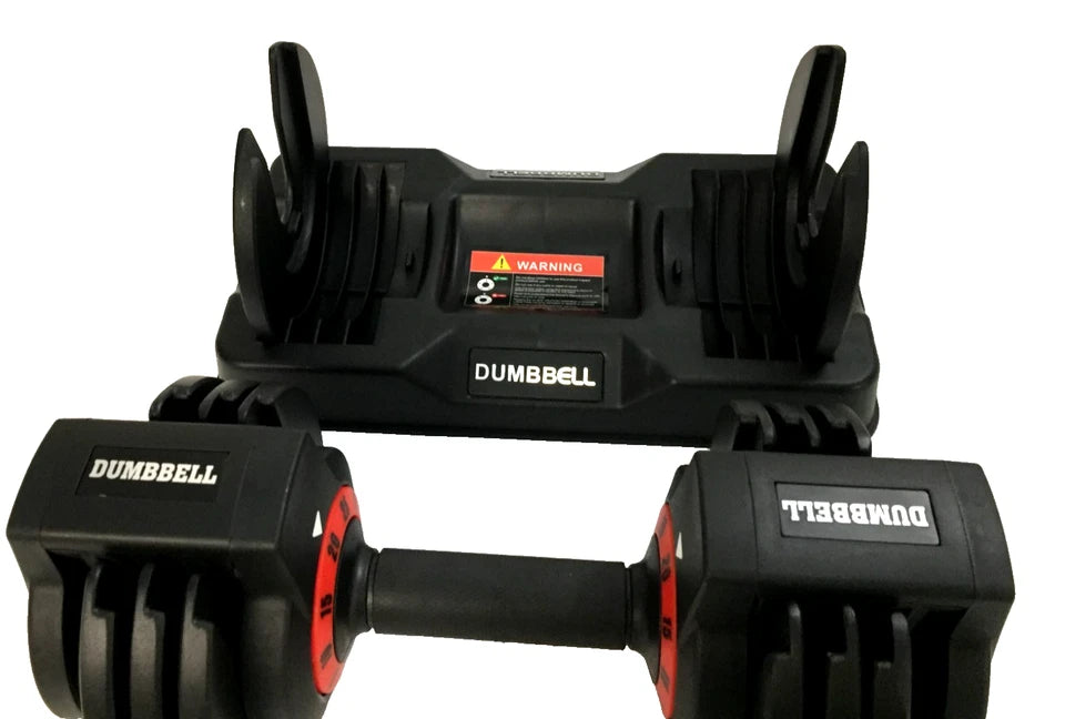2 Adjustable Dumbbells 5-25 lbs Each | Quick Dial Select Home Gym Set 50 lbs Total