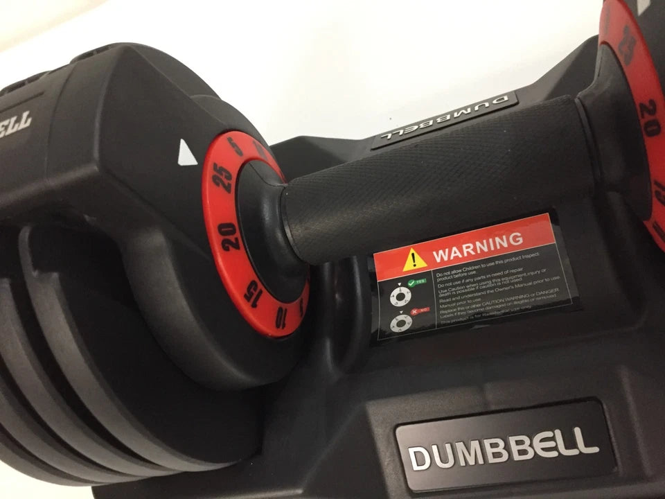 2 Adjustable Dumbbells 5-25 lbs Each | Quick Dial Select Home Gym Set 50 lbs Total