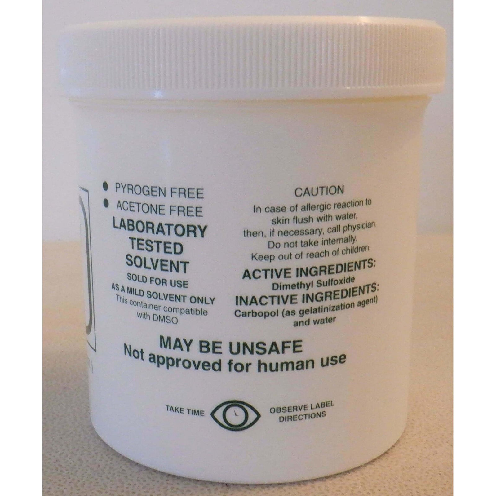 DMSO Dimethyl Sulfoxide 16 oz / 1 LB Gel