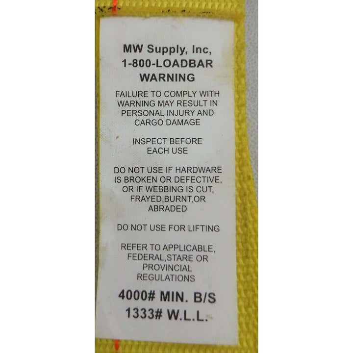 2" x 12' E-Track Ratchet Yellow Tie Down Straps (2-Pack)