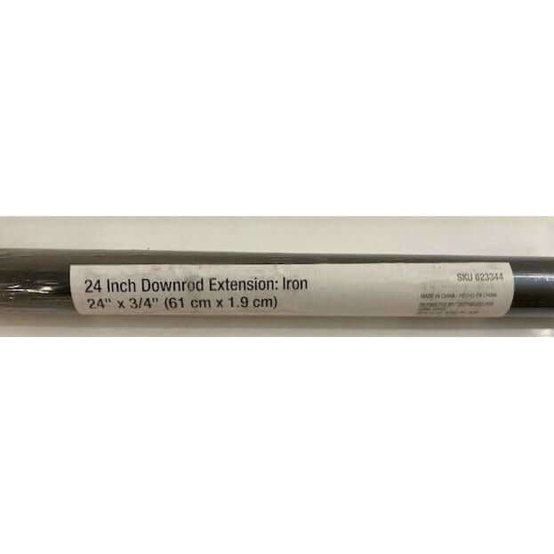 24" x 3/4" Iron Extension Downrod for 11 ft. ceilings