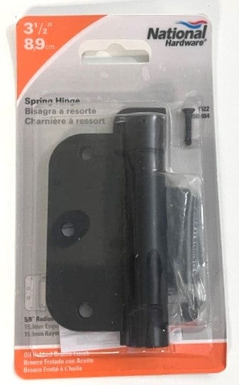 National Hardware Spring Hinges 3-1/2" Oil Rubbed Bronze (2-Pack) 3-1/2" / Oil Rubbed Bronze