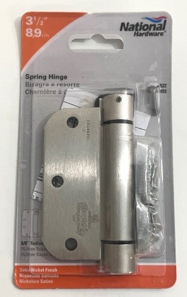 National Hardware Spring Hinges 3-1/2" Cold Rolled Steel, Satin Nickel (2-Pack) 3-1/2" / Satin Nickel finish