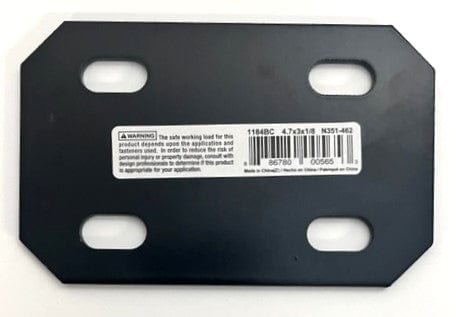 National Hardware N351-462 Black Steel Mending Plate 4.7 x 3 x 1/8" (5-Pack) 4.7 x 3 x 1/8" / Black
