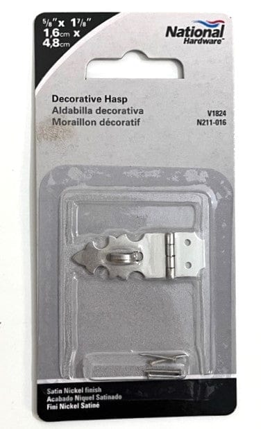 National Hardware N211-016 Decorative Hasp 5/8" x 1-7/8" 5/8" x 1-7/8" / Satin Nickel