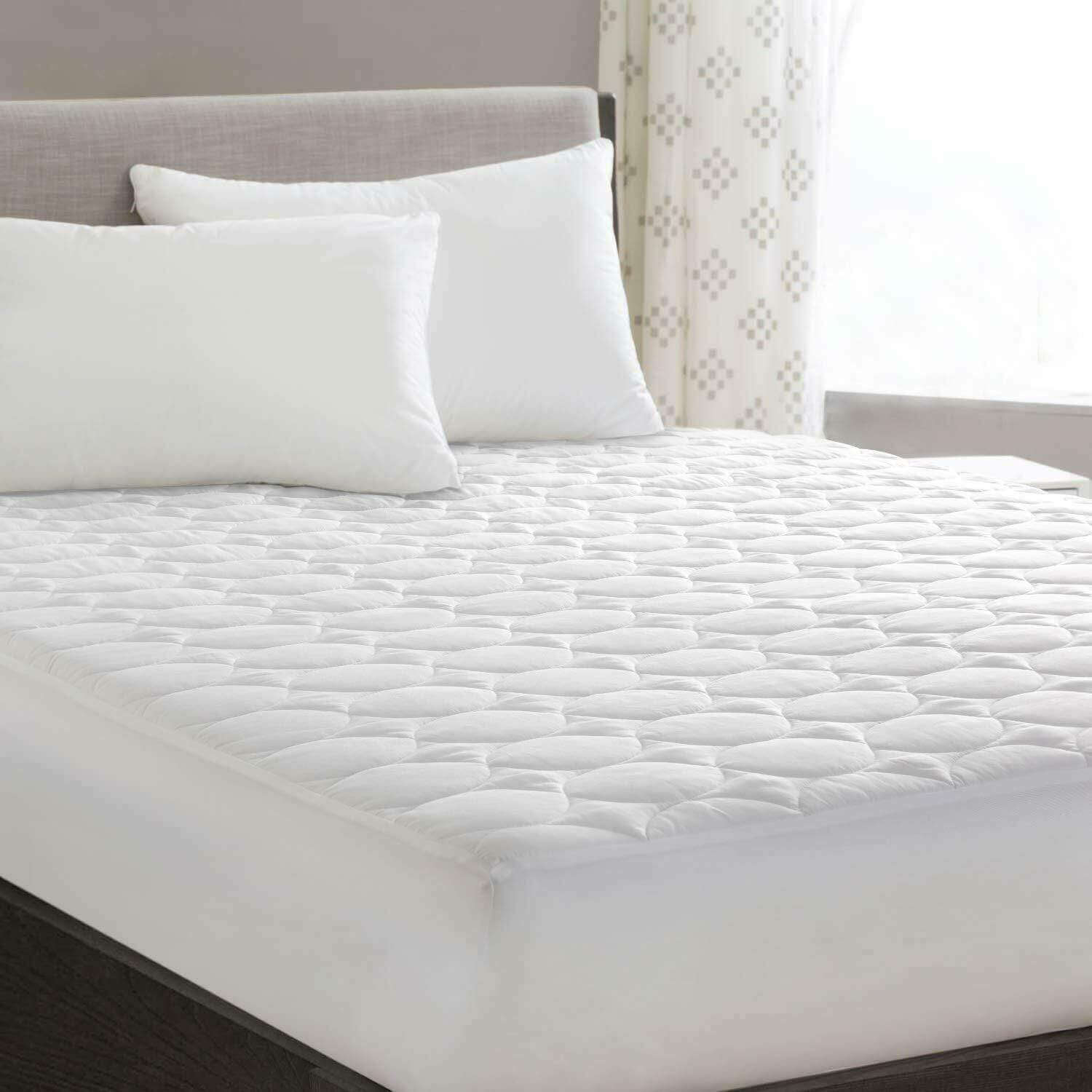 Hyleory Queen Mattress Pad – Soft, Breathable, White