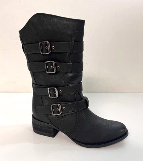 Not Rated Women's On Fleek Faux Leather Mid-Calf Boot 7 / Black