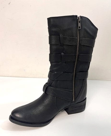 Not Rated Women's On Fleek Faux Leather Mid-Calf Boot 7 / Black