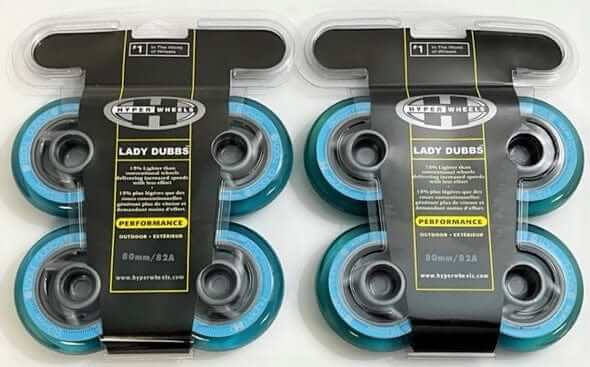 Hyper Wheels Inline Skate Wheels 80mm/82a, Tr. Blue, 130888 80mm/82A / Tr. Blue / 8-Pack