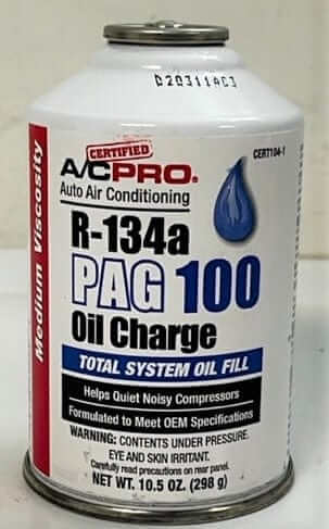 A/C Pro R-134a PAG 100 Oil Charge 10.5 oz CERT104-1