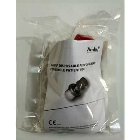 Ambu Disposable PEEP Valve (20-Pack), 30 mm I.D., for reliable ventilation support.
