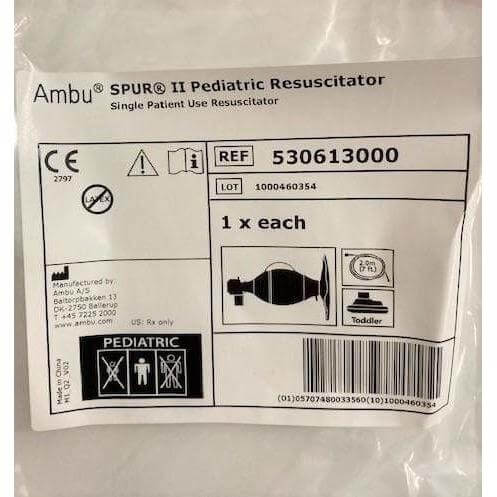 Ambu Spur II Pediatric/Sm Adult Resuscitator 530613000