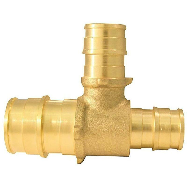 Apollo EPXT341212 PEX Tee 3/4 x 1/2 x 1/2 Brass 4-Pack