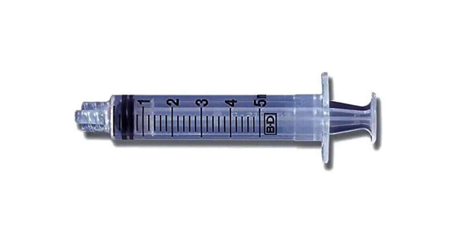 BD 309646 5ml Luer Lok Tip Syringe Sterile, Single Use (125-Pack)
