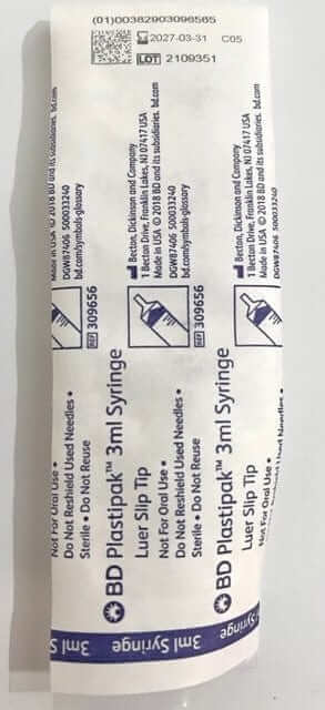 BD Oral Dispensing Syringe 10ml Clear with Tip Cap, 305219