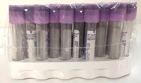 BD Vacutainer K2 EDTA Blood Collection Tubes 367841 (100 Pack)