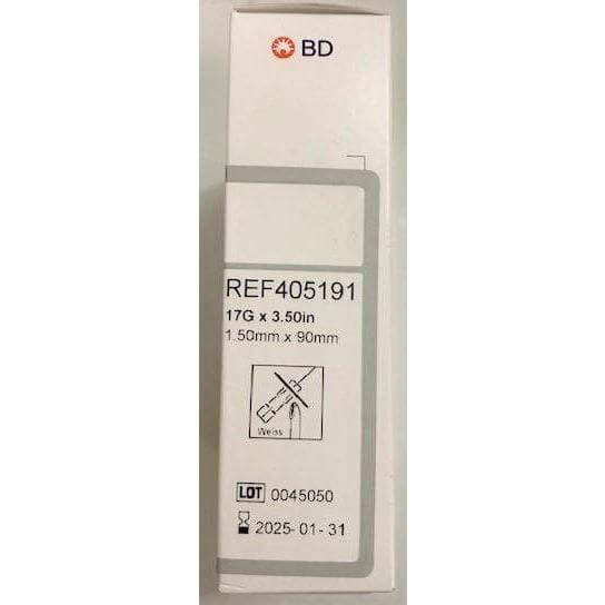 BD Weiss Epidural Needle 17G x 3.5" 10/bx