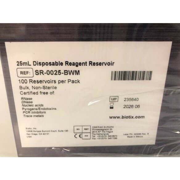 Biotix 25mL Disposable Reagent Reservoir (100-Pack)