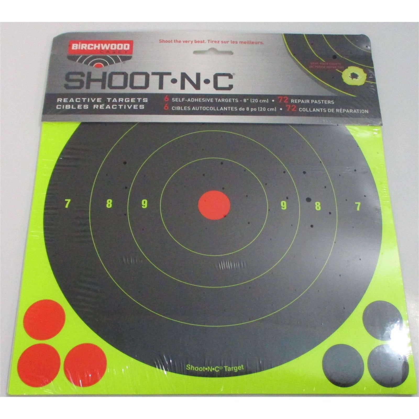 Birchwood Casey Shoot-N-C Targets 8" Round Bullseye (24 Pack)