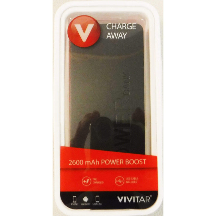 Vivitar VM30014-BLK-ALB 2600 mAh Power Boost Bank, Black 4242