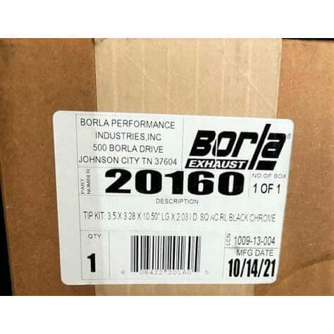 Borla Exhaust Tip Kit 3.5" x 3.28" x 10.5"  20160