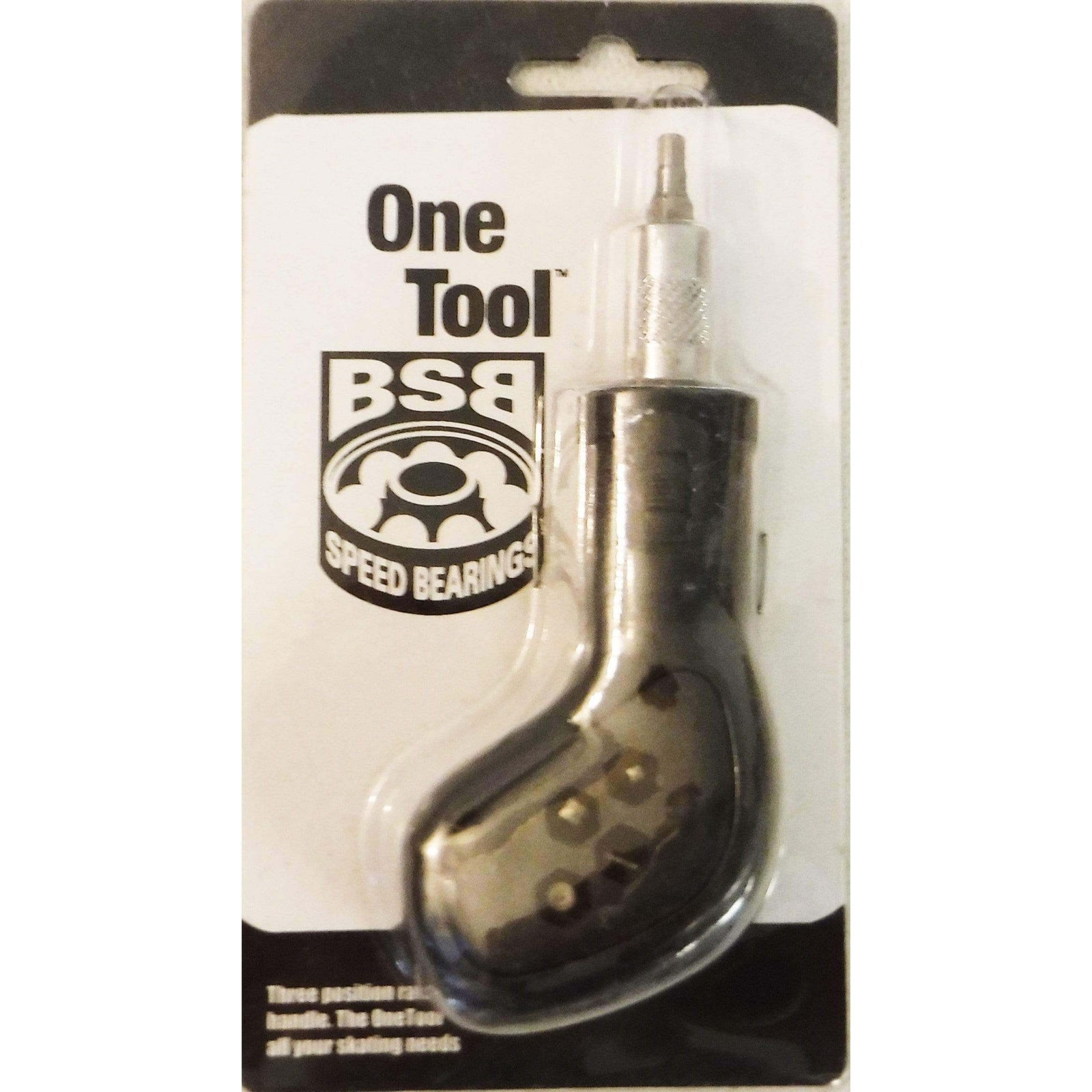 BSB 129138 One Tool packaged in a clear plastic blister pack with a black handle and silver-colored ratchet head.