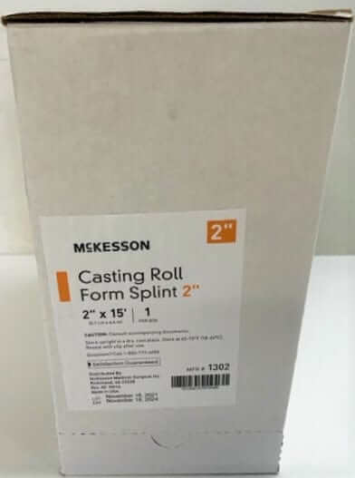 Casting Roll Form Splint 2" x 15' Fiberglass White, (1-Pack)
