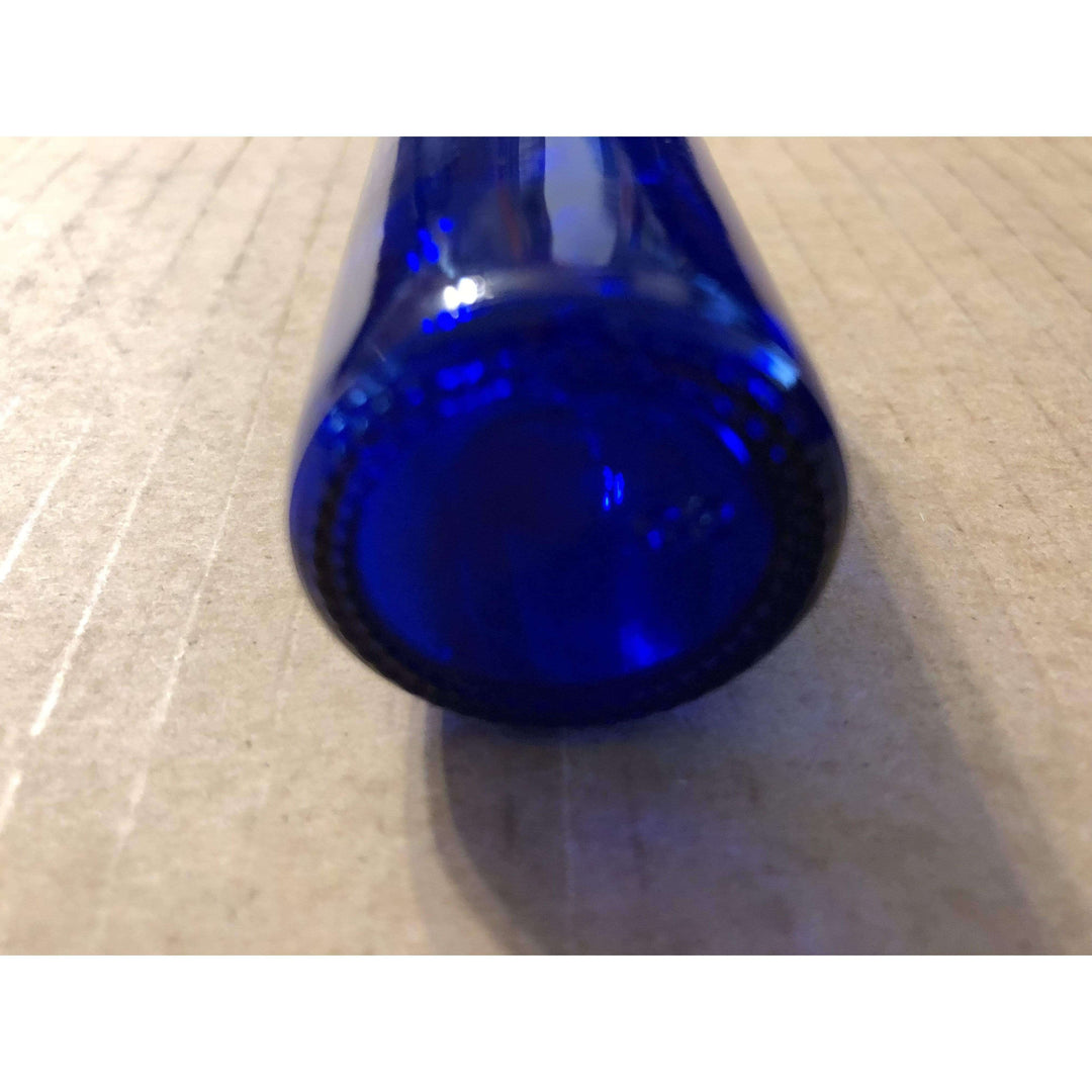 Cobalt Blue Glass Boston Round Bottle 1 oz