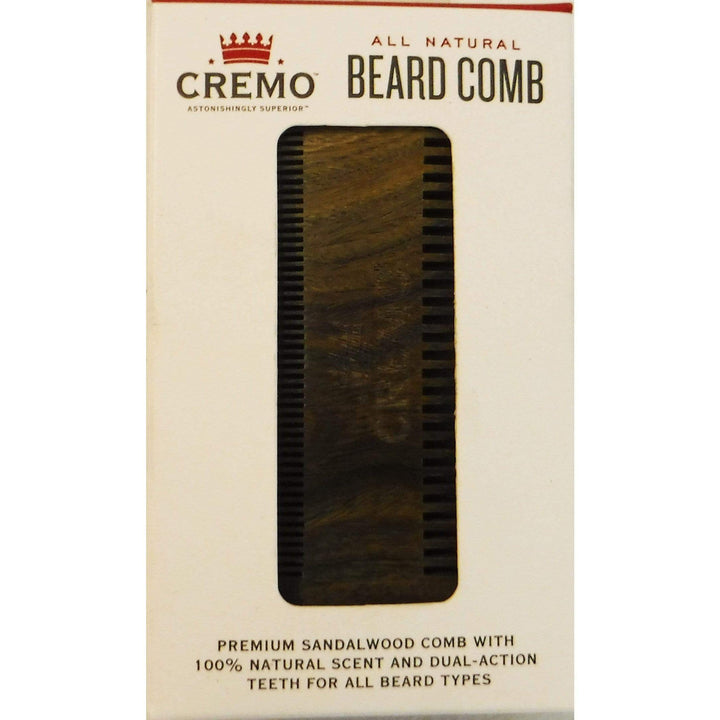 Cremo Dual-Sized Sandalwood Beard Comb Static Free