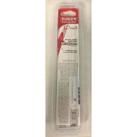 Diablo 6-inch Demo Demon general-purpose carbide reciprocating saw blade, 3-pack, designed for fast, efficient cutting in various materials.