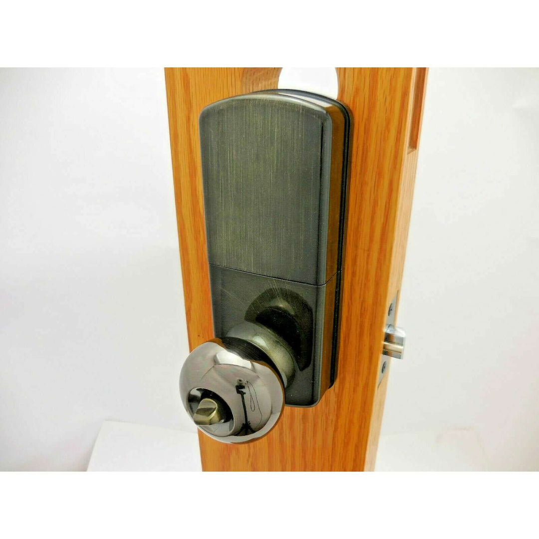 Digital Door Knob Lock with Electronic Keypad for Interior Doors Antique Brass