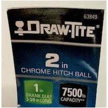 Draw-Tite 2" Chrome Hitch Ball - 63849
