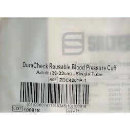 DuraCheck Bladderless Blood Pressure Cuff Adult (26-33cm) Single Tube