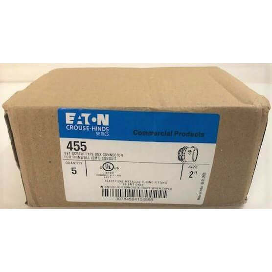 Eaton Crouse-Hinds 455 2" Set Screw Type Box Connector (5-Pack)