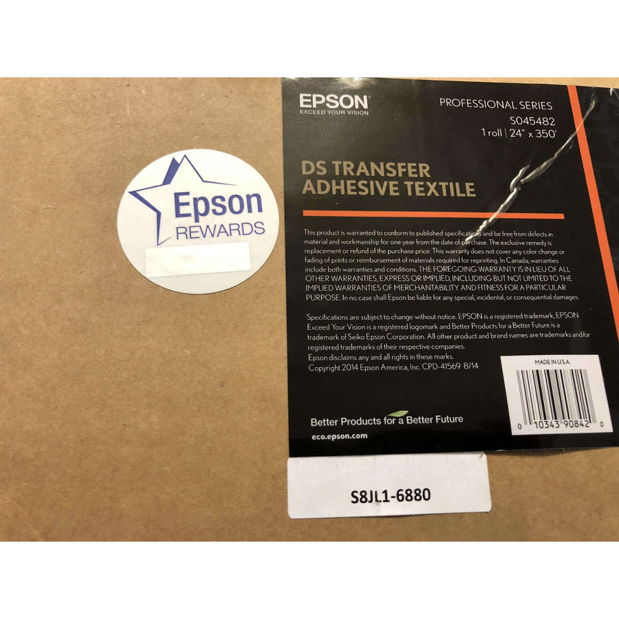 epson 24" x 350' ds transfer adhesive textile paper roll