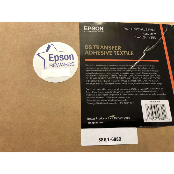 epson 24" x 350' ds transfer adhesive textile paper roll