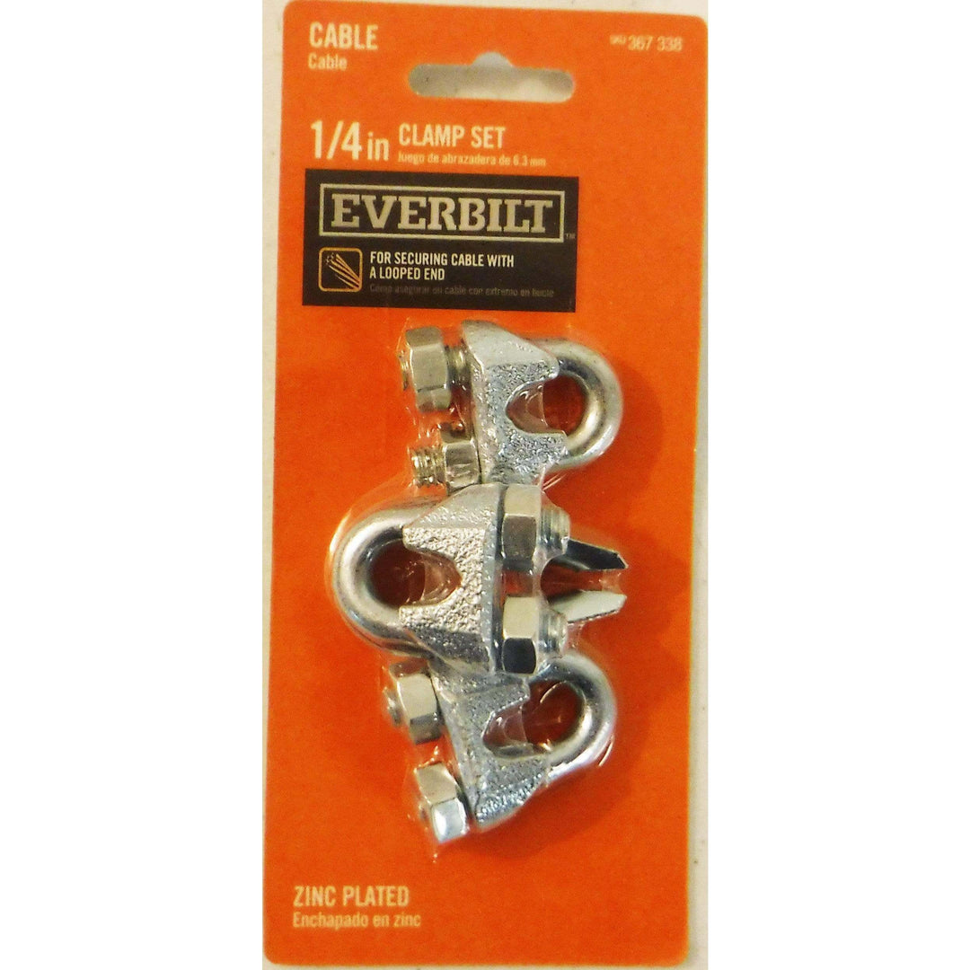 Everbilt 4 Pack 1/4 in Zinc Plated Clamp Set 43094