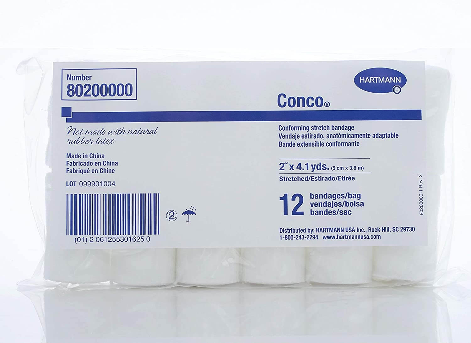 Hartmann Conco Conforming Stretch Bandage 2" x 4.1 yds 80200000 (96/Case)