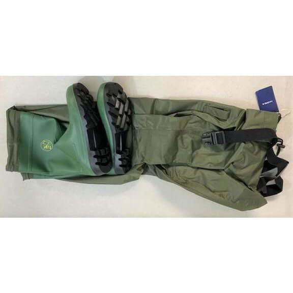 Hisea NylonPVC Chest Waders Adult Body Boot Size 13, Green