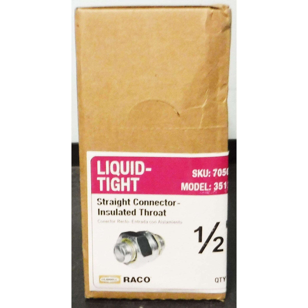 Hubbell-Raco Liquid Tight Straight Connector 1/2" Connector (15 Pack)