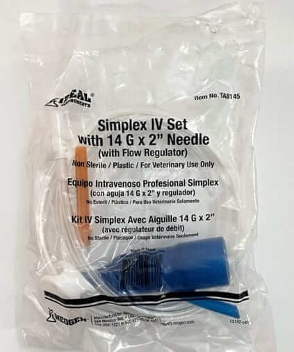 Ideal TA8145 Simplex IV Set with 14 G x 2" Needle