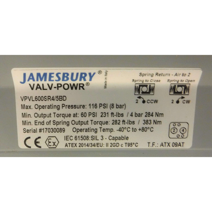 jamesbury-valv-powr-vpvl600sr4-5bd-pneumatic-valve-actuator