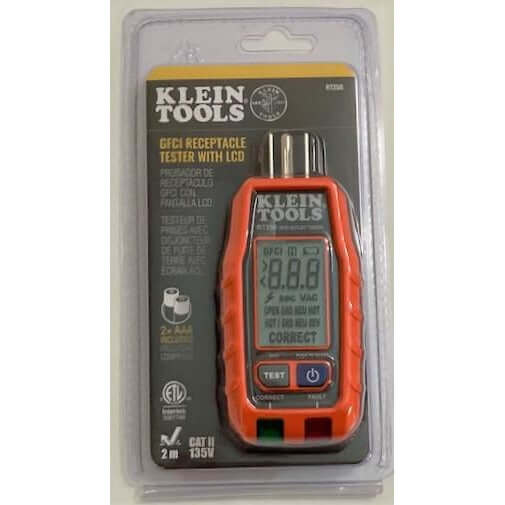 Klein Tools GFCI Receptacle Tester with LCD