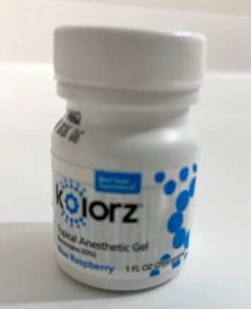 Kolorz 20% Benzocaine 1 oz Topical Anesthetic Gel Blue Raspberry
