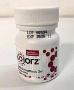 Kolorz 20% Benzocaine 1 oz Topical Anesthetic Gel Cherry Burst
